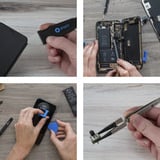 iFixit EU145307-4 strumento di riparazione di dispositivi elettronici Nero/Blu, Kit di strumenti, Universale, Plettro per apertura, Cacciavite, Spudger, Ventosa, Pinza, Nero, Blu, Acciaio inossidabile, Piatto, Torx di sicurezza, Chiave inglese, Torcia, 3 pinzette