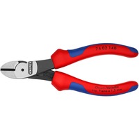 KNIPEX 74 02 140 pinza Pinze da taglio diagonale rosso, Pinze da taglio diagonale, Acciaio al cromo vanadio, Plastica, Blu/Rosso, 14 cm, 157 g